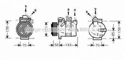 AVA QUALITY COOLING olak357 -  Компрессор, кондиционер